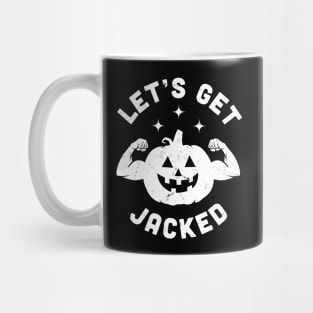 Let's Get Jacked Halloween Gym Workout Jack O Lantern Funny Mug